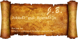 Jobbágyi Bogdán névjegykártya